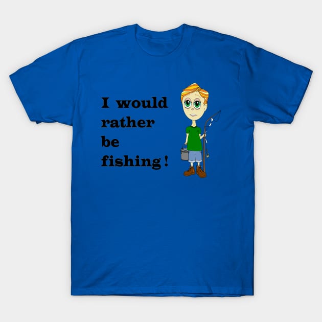 fishing boy T-Shirt by YudyisJudy